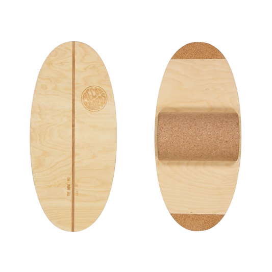 MECOS BOARDS Kinder Balance Board Mini – Vorder- und Rückseite Freisteller, sicheres Swiss Made Birkenholz