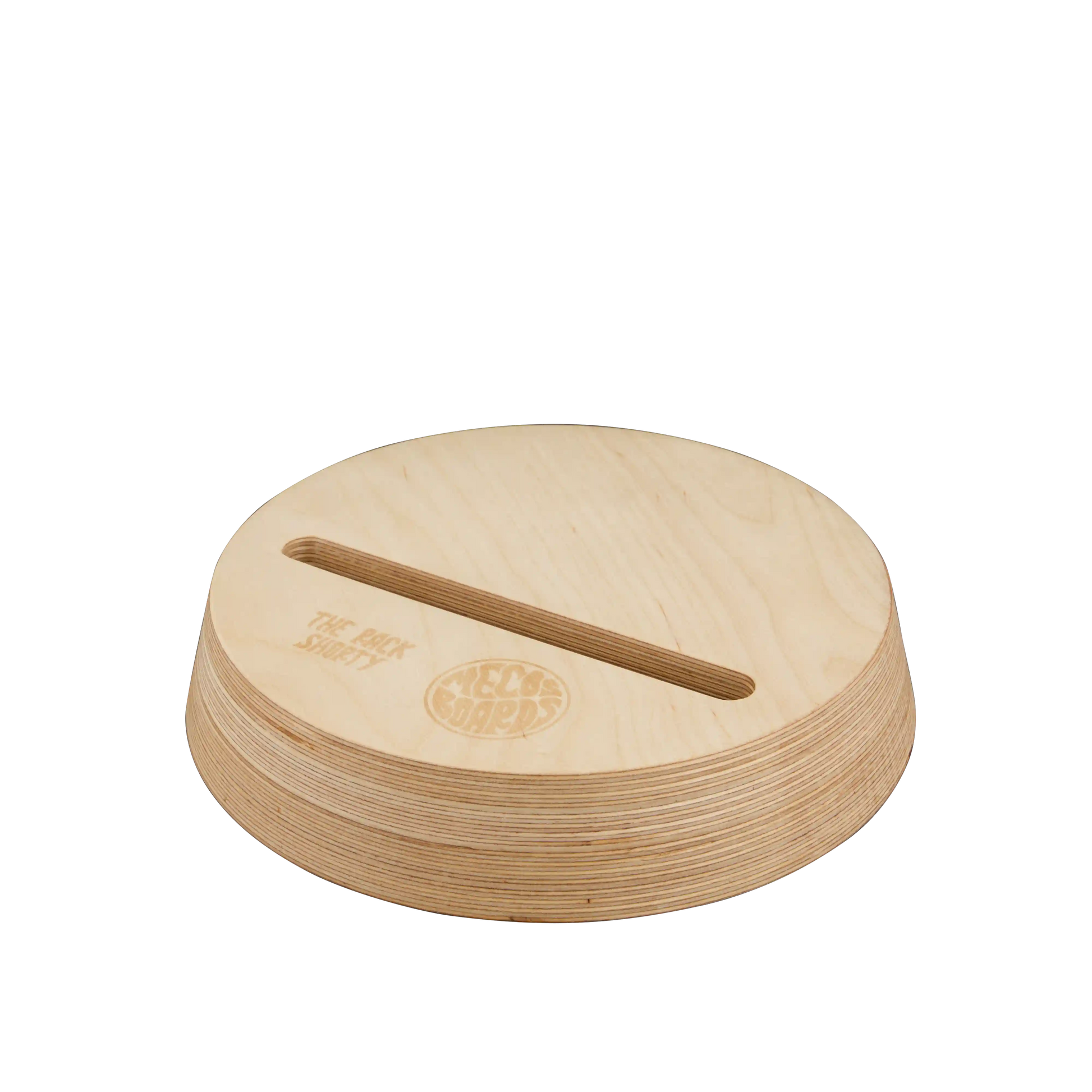 MECOS BOARDS The Rack Shorty – Balance Board Ständer aus Zero Waste Birkenholz, Swiss Made, platzsparend