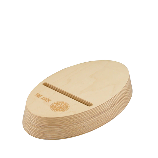 MECOS BOARDS The Rack – Balance Board Ständer aus Zero Waste Birkenholz, Swiss Made, für Surfer & Twin-Tipper