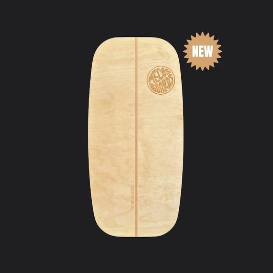 Komplette Draufsicht des Motion Rocker Balance Boards mit sichtbarem Logo und Mittelstreifen.